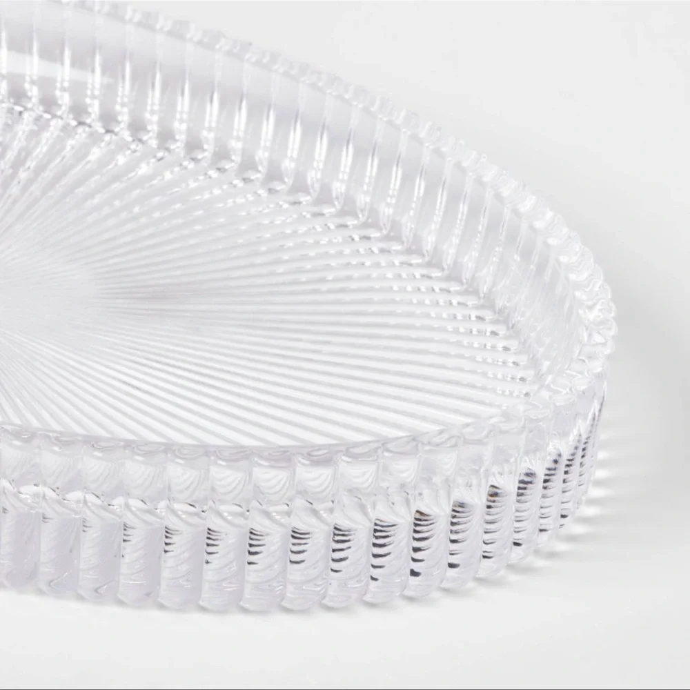 Target Threshold Ribbed Glass Vanity Tray Clear